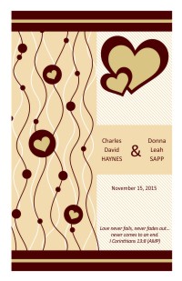 Wedding Program Cover Template 14C - Version 1